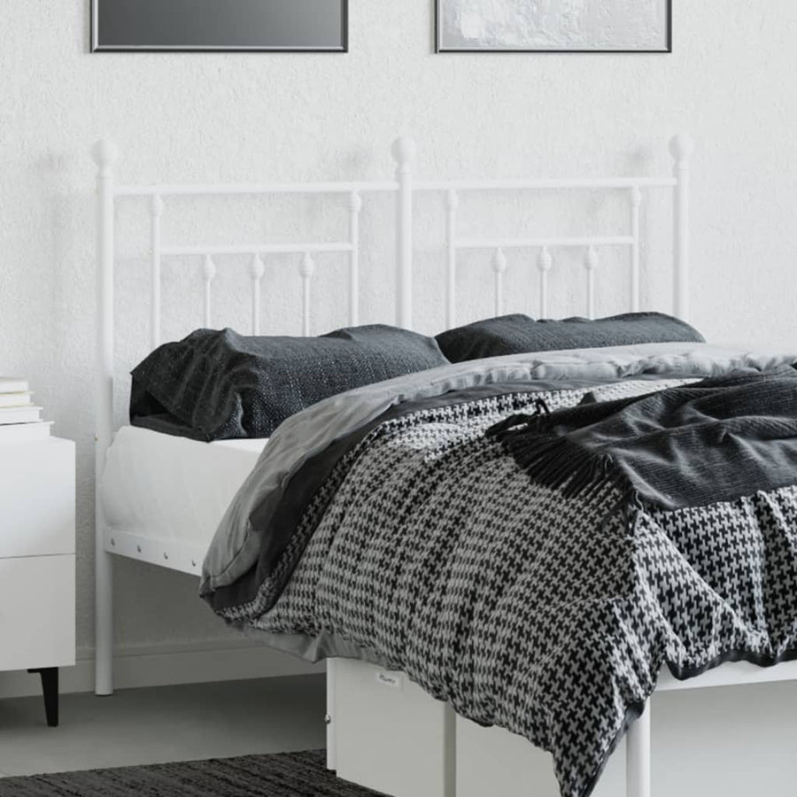 Hoofdbord 120 Cm Metaal Wit