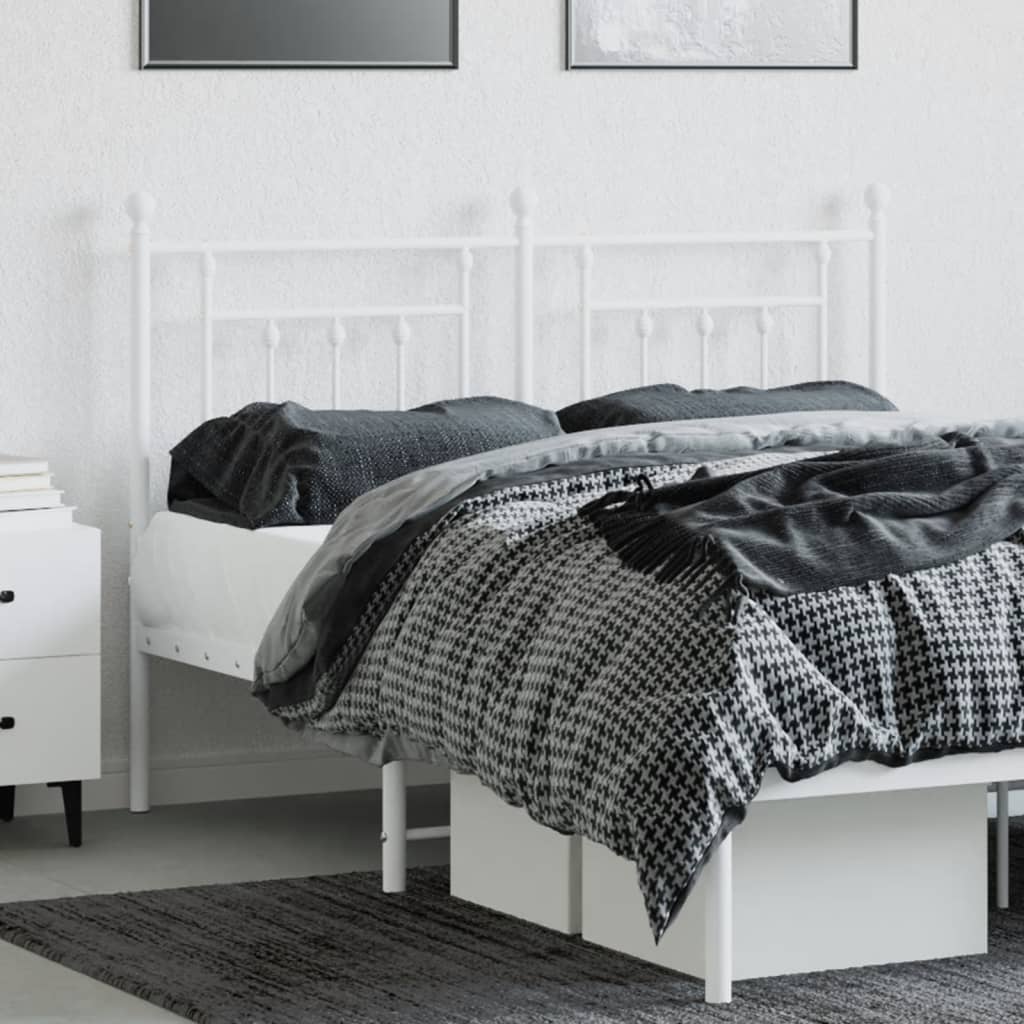 Hoofdbord 150 Cm Metaal Wit