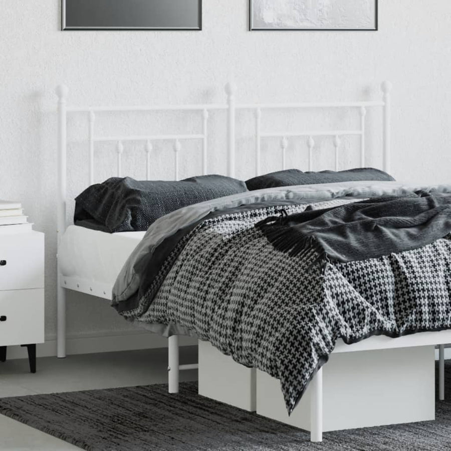 Hoofdbord 150 Cm Metaal Wit