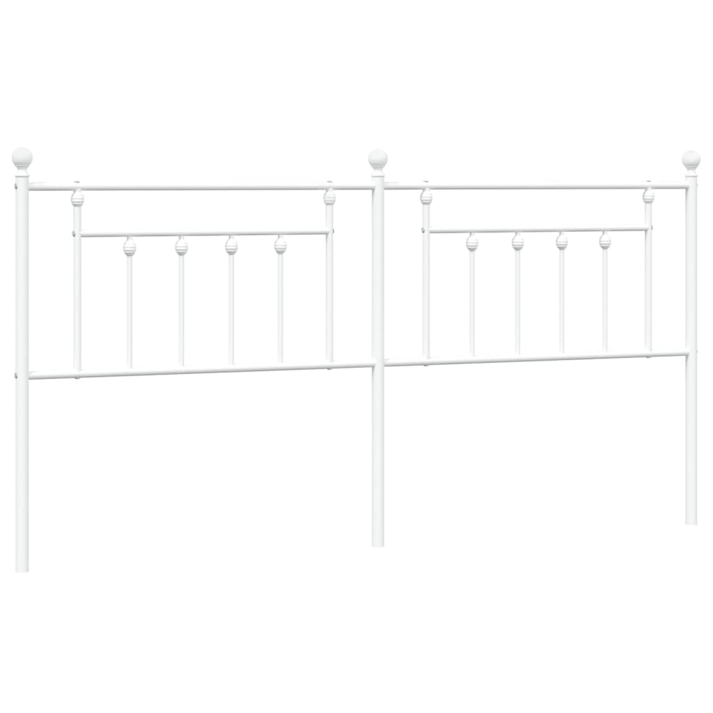 Hoofdbord 193 Cm Metaal Wit