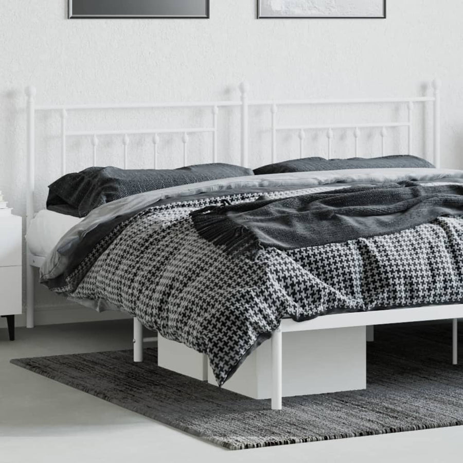 Hoofdbord 193 Cm Metaal Wit