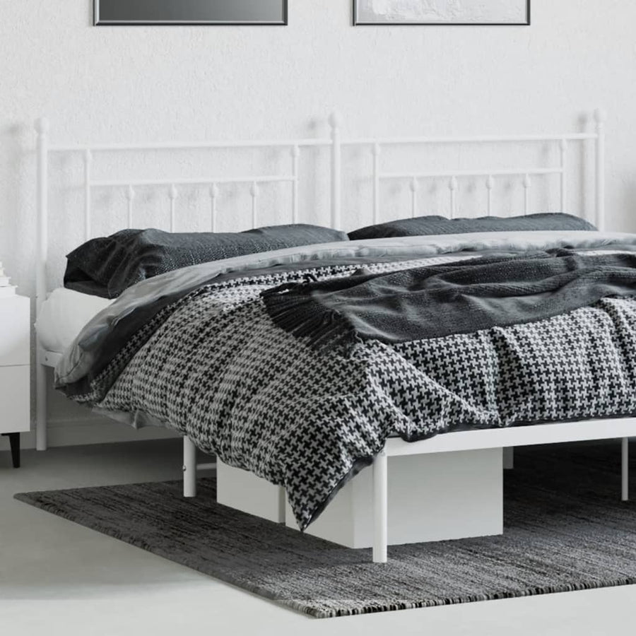 Hoofdbord 200 Cm Metaal Wit