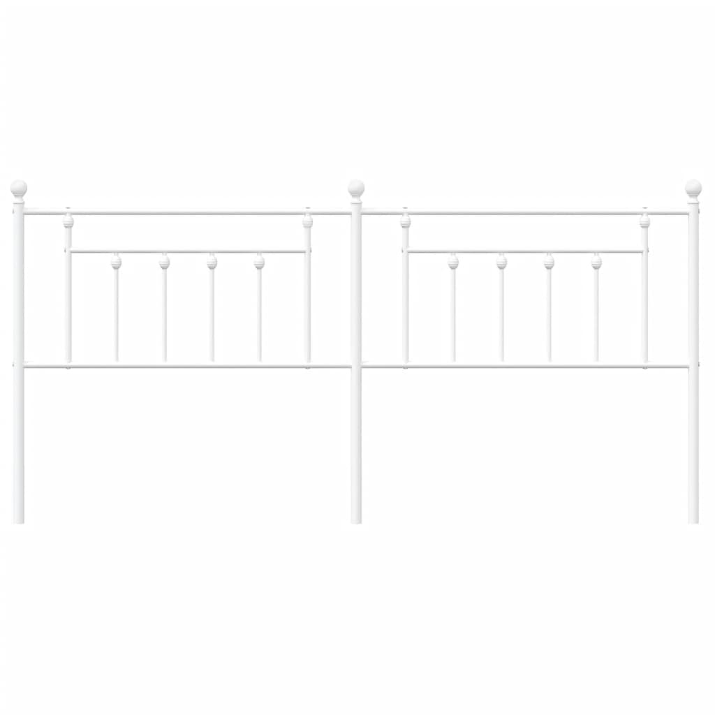 Hoofdbord 200 Cm Metaal Wit
