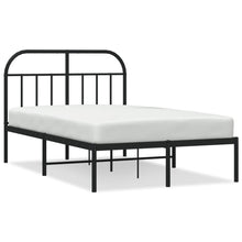 Bedframe Metaal 120 x 190 cm Zwart met hoofdbord