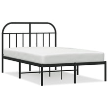 Bedframe Metaal 120 x 200 cm Zwart met hoofdbord