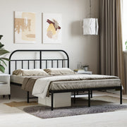 Bedframe metaal zwart 140x200 cm