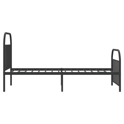 Bedframe Met Hoofd- En Voeteneinde Metaal 100 x 190 cm Zwart