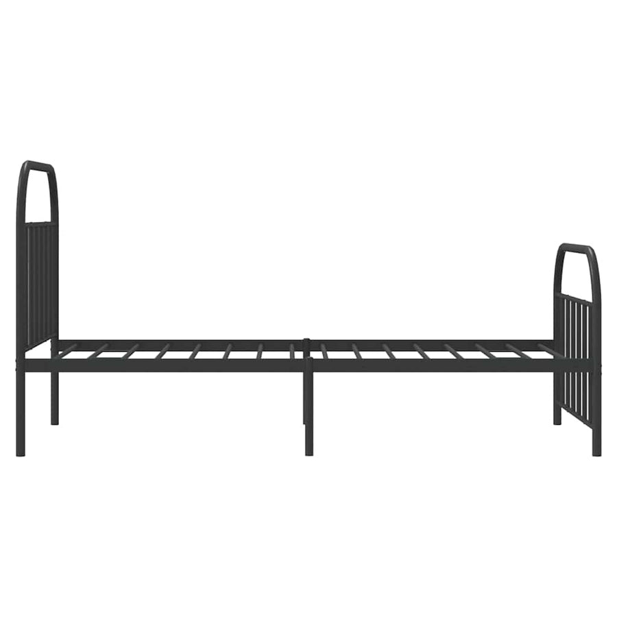 Bedframe Met Hoofd- En Voeteneinde Metaal 100 x 190 cm Zwart