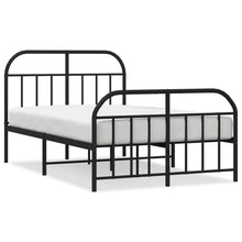 Bedframe Met Hoofd- En Voeteneinde Metaal 120 x 190 cm Zwart met hoofdbord & voetbord