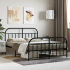 Bedframe metaal 135x190 cm zwart