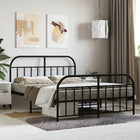Bedframe metaal zwart 140x190 cm
