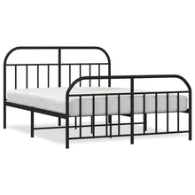 Bedframe Met Hoofd- En Voeteneinde Metaal 160 x 200 cm Zwart met hoofdbord & voetbord