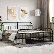 Bedframe metaal zwart 193x203 cm