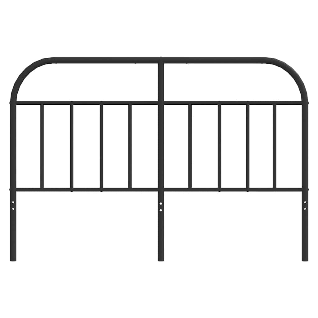 Hoofdbord metaal zwart 135 cm