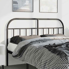 Hoofdbord metaal zwart 135 cm