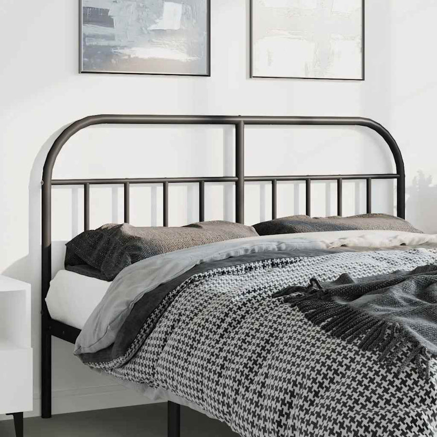 Vervangend hoofdbord metaal zwart 150 cm