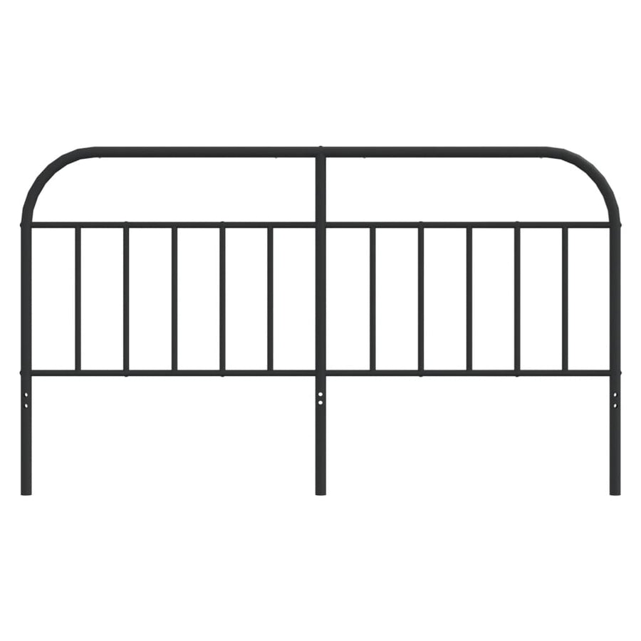 Hoofdbord Metaal 160 cm Zwart