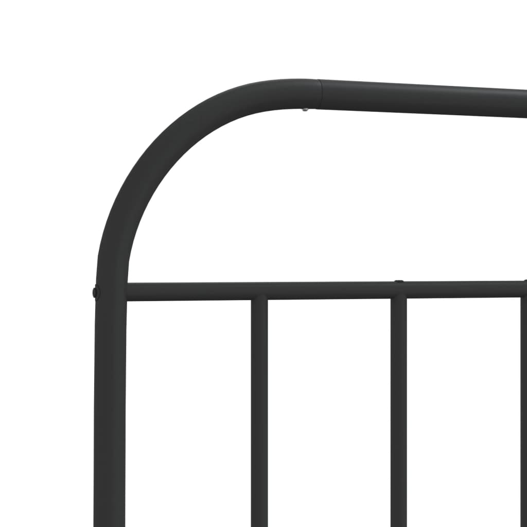 Hoofdbord Metaal 160 cm Zwart