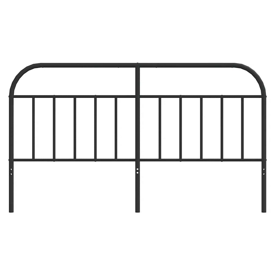 Vervangend hoofdbord metaal zwart 180 cm