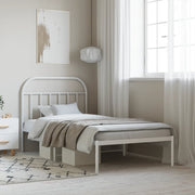 Bedframe metaal wit 100x190 cm