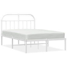 Bedframe Metaal 120 x 200 cm Wit met hoofdbord