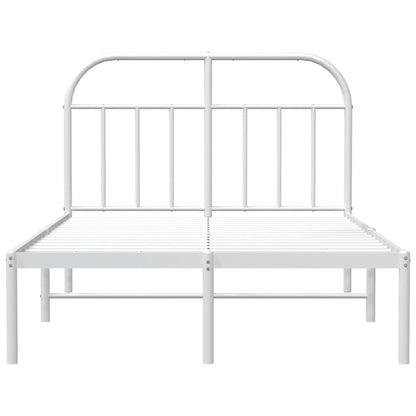 Bedframe Metaal 120 x 200 cm Wit met hoofdbord