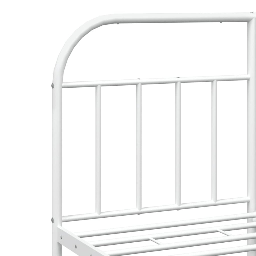 Bedframe Metaal 180 x 200 cm Wit met hoofdbord