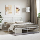 Bedframe metaal wit 180x200 cm