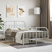 Bedframe metaal wit 120 x 190 cm