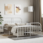 Bedframe metaal wit 135x190 cm