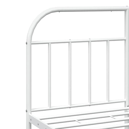 Bedframe met hoofd- en voeteneinde metaal wit 150x200 cm