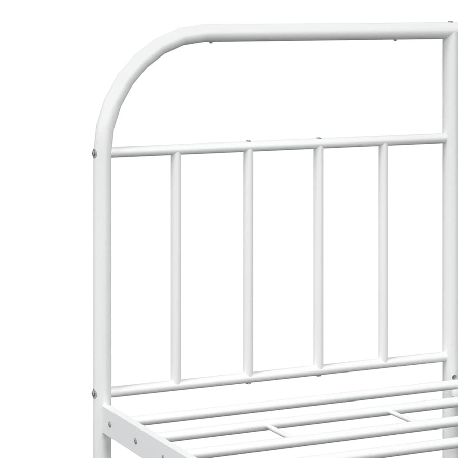 Bedframe met hoofd- en voeteneinde metaal wit 150x200 cm