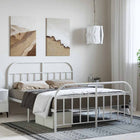 Bedframe metaal wit 150x200 cm
