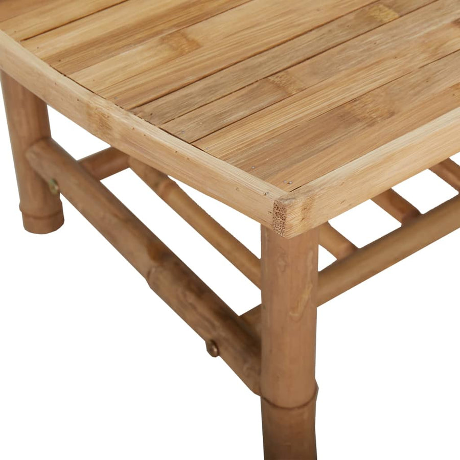 2-Delige Loungeset Met Kussens Bamboe Donkergrijs Bank + Tafel