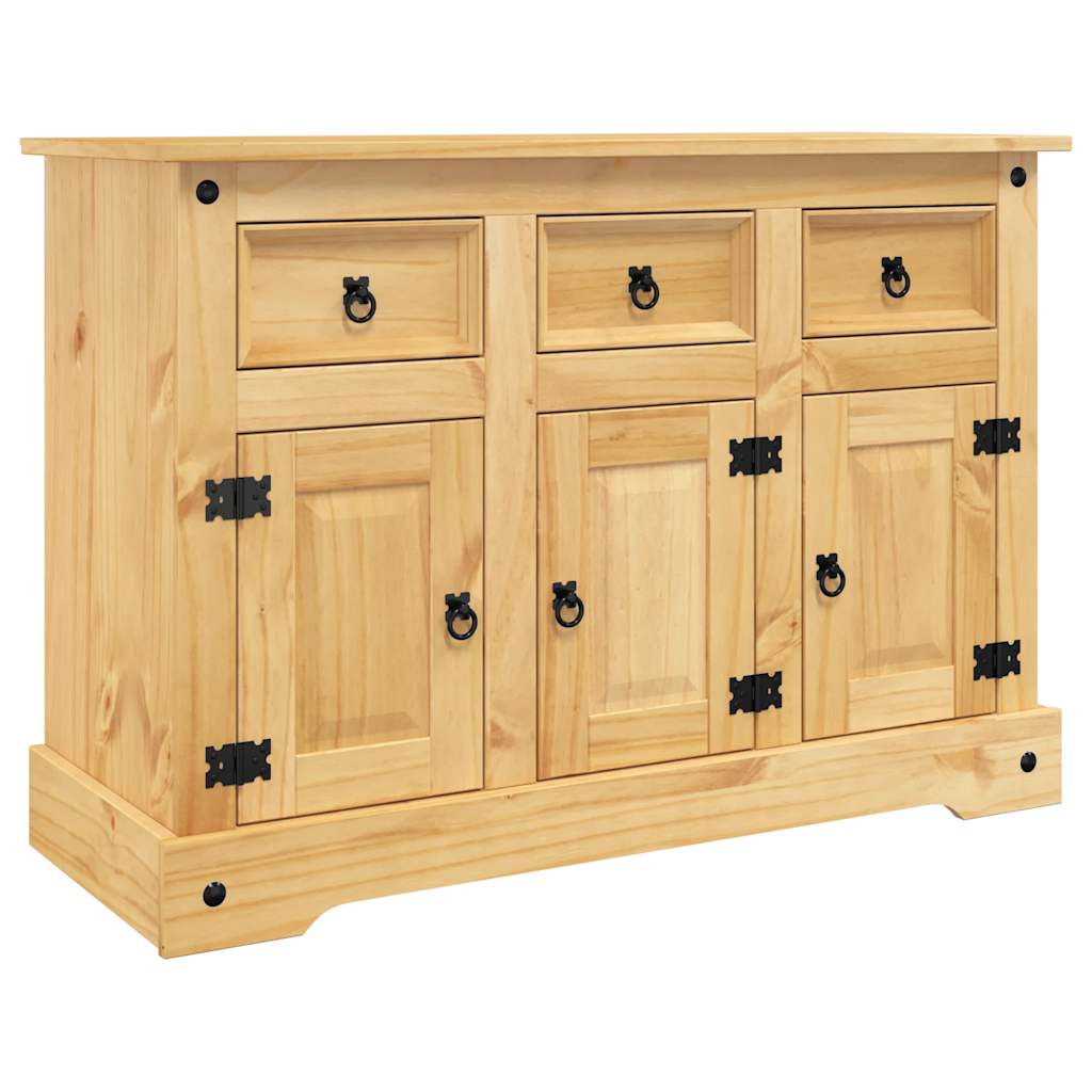 Dressoir "Corona" Bruin 112x44x78 cm Massief Hout Mexicaans Dennenhout