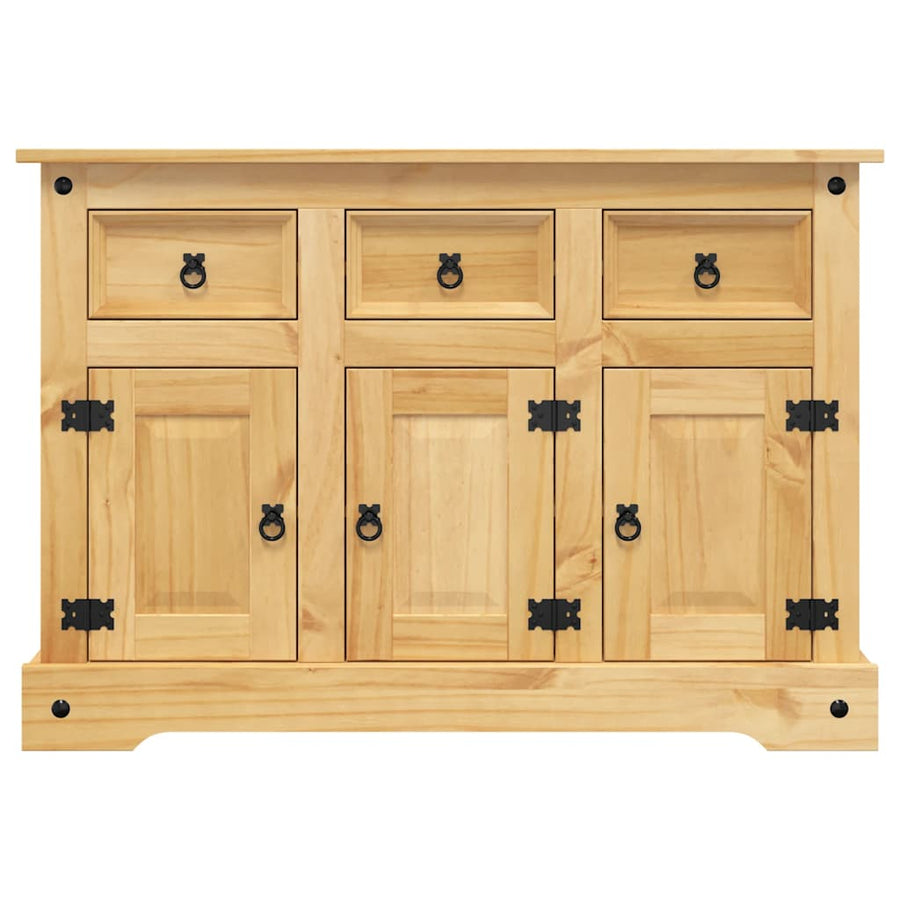 Dressoir "Corona" Bruin 112x44x78 cm Massief Hout Mexicaans Dennenhout