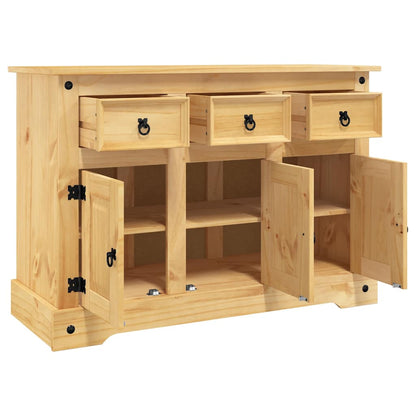 Dressoir "Corona" Bruin 112x44x78 cm Massief Hout Mexicaans Dennenhout
