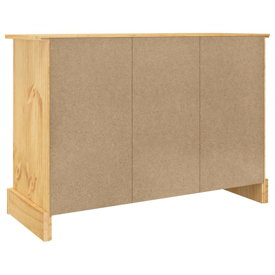 Dressoir "Corona" Bruin 112x44x78 cm Massief Hout Mexicaans Dennenhout