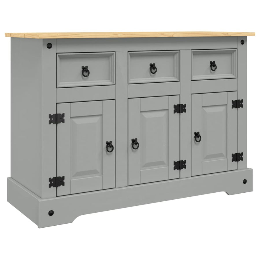 Dressoir Corona 112X43X78 Cm Massief Mexicaans Grenenhout Grijs