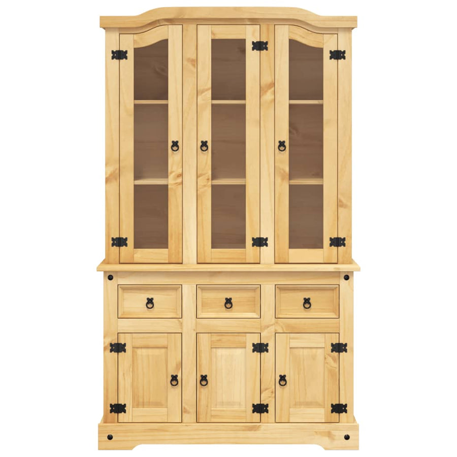 Hoge Kast Corona 112X43X196 Cm Mexicaans Grenenhout Bruin