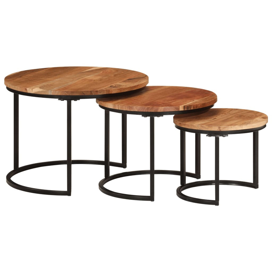Tafeltjesset 3 Ø 35 x 29 cm Massief acaciahout