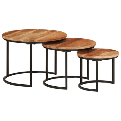 Tafeltjesset 3 Ø 35 x 29 cm Massief acaciahout