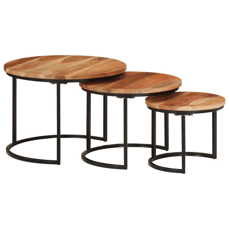Tafeltjesset 3 Ø 35 x 29 cm Massief acaciahout