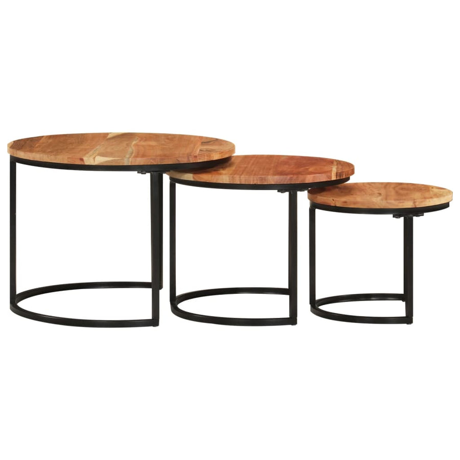 Tafeltjesset 3 Ø 35 x 29 cm Massief acaciahout