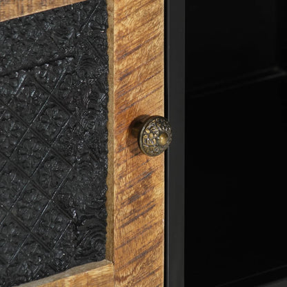 Tv-Meubel 110X30X40 Cm Massief Ruw Mangohout En Ijzer