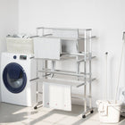Drying rack with wheels 89x64x129 cm aluminium