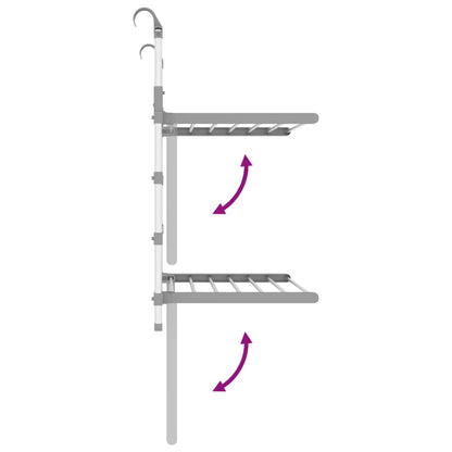 Droogrek Voor Balkon Aluminium 54 x 25 x 42 cm