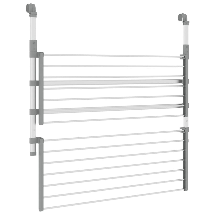 Droogrek Voor Balkon 89X25X(60-95) Cm Aluminium