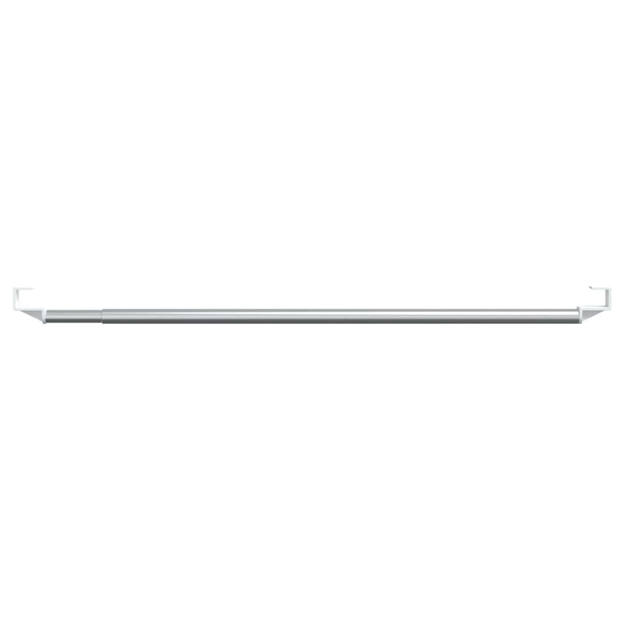 Gordijnrails 2 St Aluminium Wit En Zilverkleurig 60-105 cm