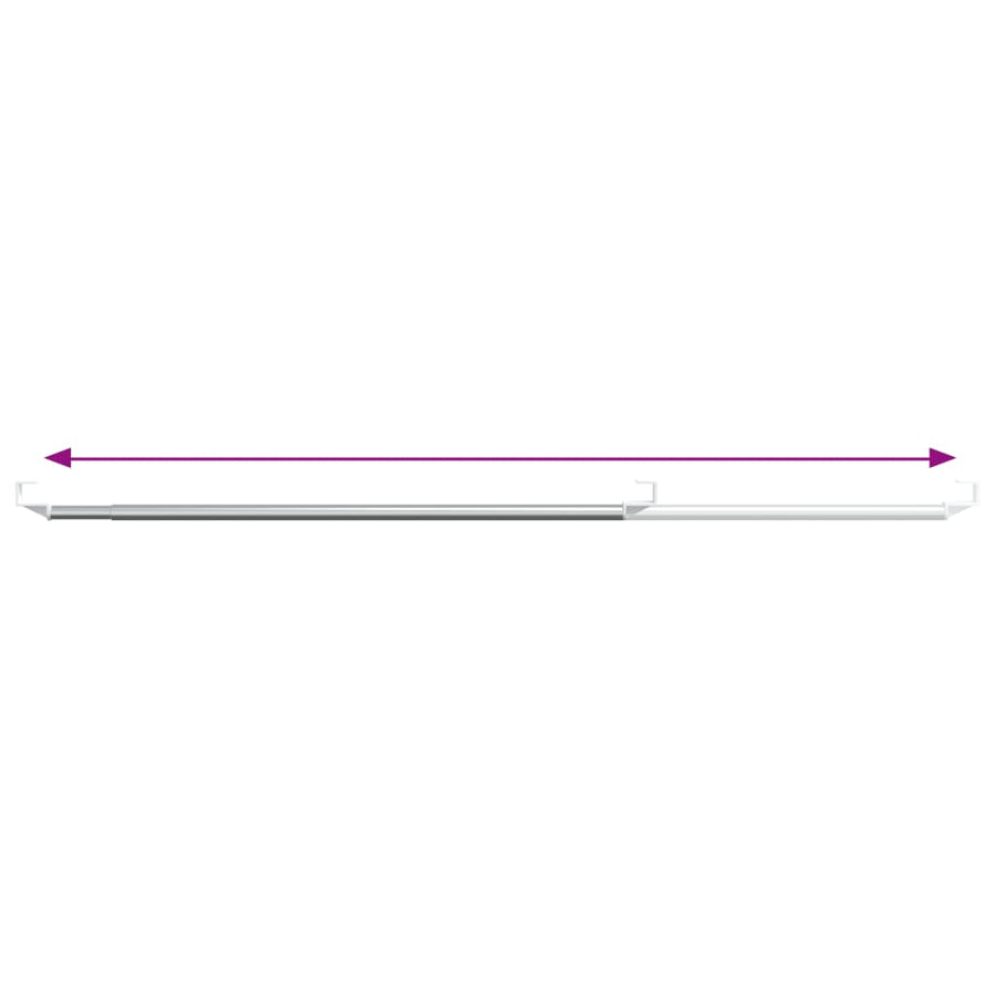 Gordijnrails 2 St Aluminium Wit En Zilverkleurig 60-105 cm